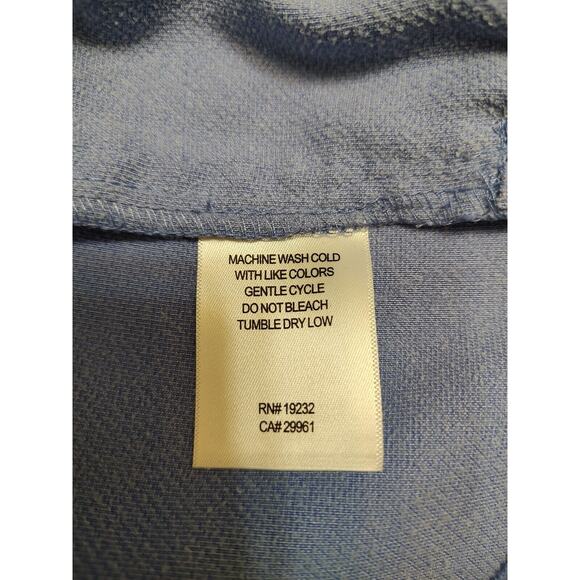 Alfred Dunner Women's Blue Embroidered Rhinestone Pockets Velour Jacket Size 16 - Picture 7 of 7